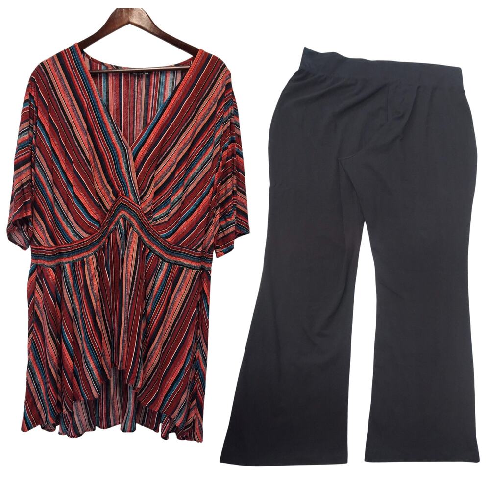 Bloomchic 26 Tunic Roamans 26/28 Bootcut Legging Bundle Plus Size Office Boho